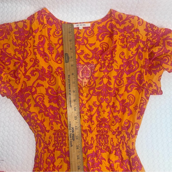 Tropical Sz Small. Lightweight high-low Dress. Elastic Waist. Vibrant Colors. - Picture 15 of 16